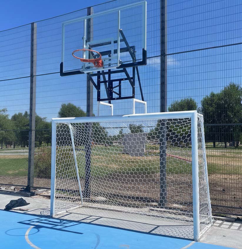 Arco multifunción fútbol y básquet